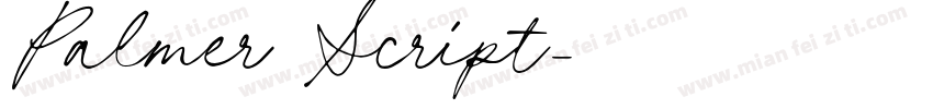 Palmer Script字体转换